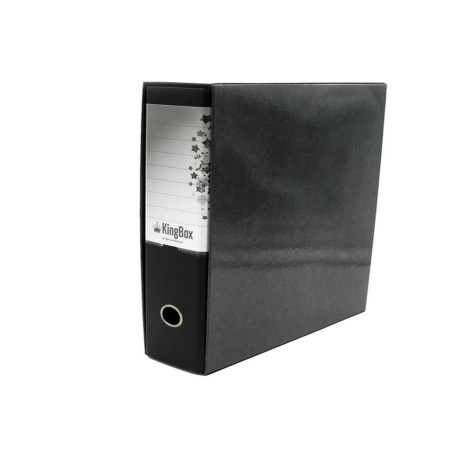 Registratore Kingbox - dorso 8 cm - protocollo 23 x 33 cm - nero - Starline