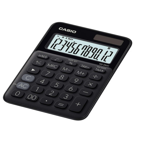Calcolatrice da tavolo MS 20UC - 105x149,5x23 mm - 12 cifre - plastica - nero - Casio