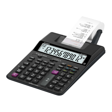 Calcolatrice scrivente HR-150RCE - con adattatore - 12 cifre - 5,8 x 16,5 x 24,2 cm - nero - Casio