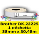 Rotolo di Etichette Compatibie a Trasferimento Termico per Brother DK-22225 mm 30,48 X 38