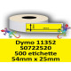 Rotolo di Etichette Compatibie a Trasferimento Termico per Dymo 11352 S0722520 mm 54 X 25 500 Etichette Colore Giallo