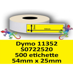 Rotolo di Etichette Compatibie a Trasferimento Termico per Dymo 11352 S0722520 mm 54 X 25 500 Etichette Colore Giallo