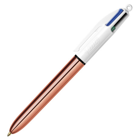 Penna a sfera a scatto 4 colori Rose - 1,0 mm - Bic® - scatola 12 pezzi