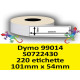 Rotolo di Etichette Compatibie a Trasferimento Termico per Dymo 99014 S0722430 mm 101 X 54 220 Etichette Permanente