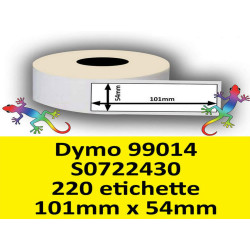 Rotolo di Etichette Compatibie a Trasferimento Termico per Dymo 99014 S0722430 mm 101 X 54 220 Etichette Rimovibile