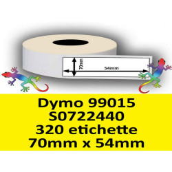 Rotolo di Etichette Compatibie a Trasferimento Termico per Dymo 99015 S0722440 mm 70 X 54 320 Etichette Permanente