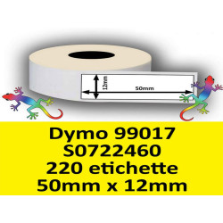 Rotolo di Etichette Compatibie a Trasferimento Termico per Dymo 99017 S0722460 mm 50 X 12 220 Etichette Permanente