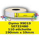 Rotolo di Etichette Compatibie a Trasferimento Termico per Dymo 99019 S0722480 mm 190 X 59 110 Etichette Colore Giallo