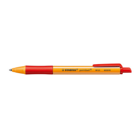 Penna a sfera a scatto Pointball Green - punta 1,0 mm - rosso  - Stabilo