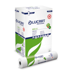 Lenzuolino medico Eco 80 - diametro 14,3 cm - 59 cm x 80 mt - bianco - Lucart