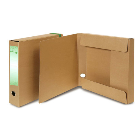 Scatola progetto con elastico - cartone FSC - dorso 6 cm - 25x35 cm - avana - Starline