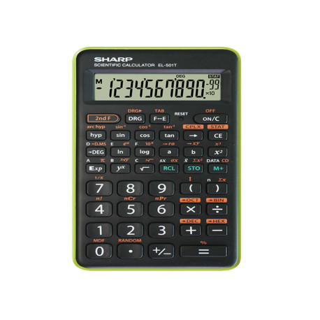 Sharp - Calcolatrice scientifica - verde - EL 501TBGR