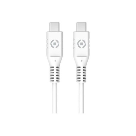 Celly [READY TO GO] - Cavo USB - USB-C (M) a USB-C (M) - 1 m - USB Power Delivery (60W) - bianco