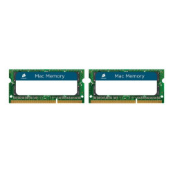 CORSAIR Mac Memory - DDR3 - kit - 8 GB: 2 x 4 GB - SO DIMM 204-pin - 1333 MHz / PC3-10666 - CL9 - 1.5 V - senza buffer - non EC