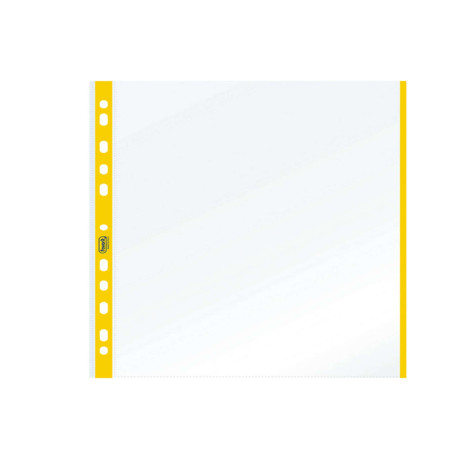 Buste forate con banda colorata - Linear - buccia - 21 x 29,7 cm - giallo - Favorit - conf. 10 pezzi