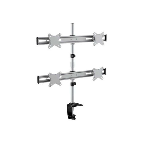SOPAR Plano Desk 23-1010 Q - Kit montaggio (montaggio su scrivania) - per 4 monitor - Alluminio - argento - dimensione schermo: