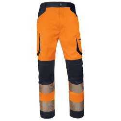 Pantalone multitasche alta visibilità M2PA3S - taglia L - arancio fluo - Deltaplus