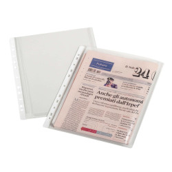 Buste forate con soffietto - Superior - buccia - 21 x 29,7 cm - trasparente - Favorit - conf. 10 pezzi