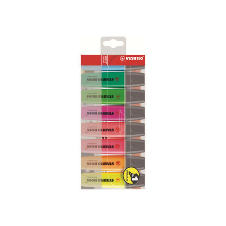 STABILO BOSS ORIGINAL - Evidenziatore - colori assortiti - inchiostro base acqua - 2-5 mm (pacchetto di 8)
