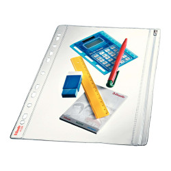 Buste forate con zip - PVC - 19 x 30 cm - Esselte - conf. 5 pezzi