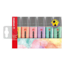 STABILO BOSS ORIGINAL - Evidenziatore - rosa timidezza, pesca cremosa, giallo lattiginoso, tocco di turchese, accenno di menta,