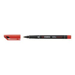 STABILO OHPen universal - Penna a punta sottile - permanente - per lucidi - rosso - 1 mm - medio