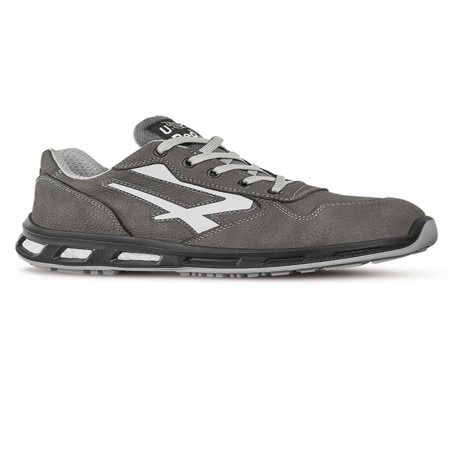 Calzatura di sicurezza Kick S3 - pelle nabuk naturale - taglia 47 - grigio - U-Power