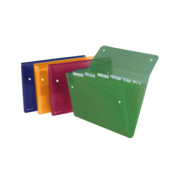 Cartella a soffietto Ice - 6 tasche - 22 x 30 cm - colori assortiti - Rexel