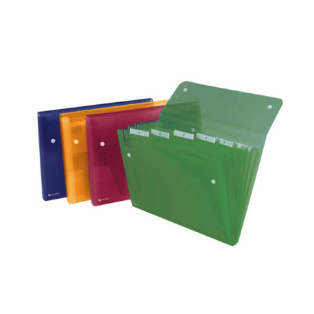 Cartella a soffietto Ice - 6 tasche - 22 x 30 cm - colori assortiti - Rexel