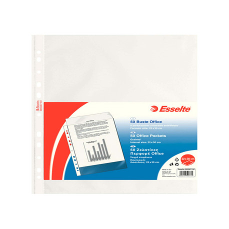 Buste forate CopySafe - Office - buccia - 22 x 30 cm - trasparente - Esselte - conf. 50 pezzi