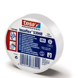 Nastro adesivo isolante - 15 mm x 10 m - PVC - bianco - Tesa