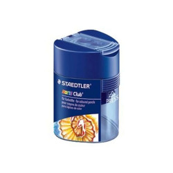 STAEDTLER Noris Club - Temperino con contenitore - 2 fori - metallo, polistirene