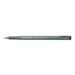 STAEDTLER pigment liner - Penna a punta sottile - non permanente - nero - inchiostro pigmentato - 1.2 mm