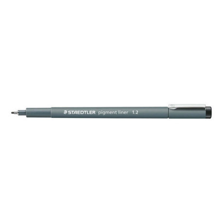 STAEDTLER pigment liner - Penna a punta sottile - non permanente - nero - inchiostro pigmentato - 1.2 mm