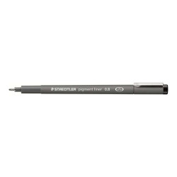 STAEDTLER pigment liner 308 - Penna a punta sottile - nero - inchiostro pigmentato - 0.8 mm
