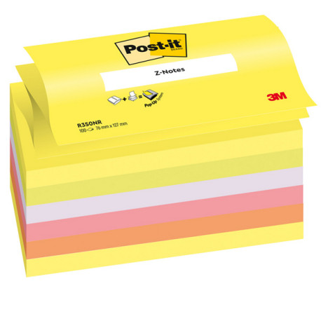 Blocco Post-it Super Sticky Z Notes - R350NR - 76 x 127 mm - assortiti neon - 100 fogli - Post-it
