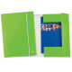 Cartella 3 lembi con elastico WOW - 25 x 35 cm - dorso variabile - cartoncino plastificato - verde lime - Leitz
