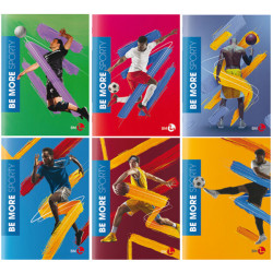 Maxiquaderno Be More Sport - A4 - rigo di 3a - 36+2 fogli - 100gr - BM