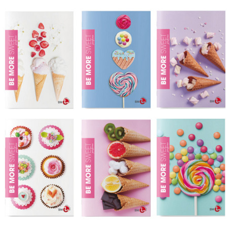 Maxiquaderno Be More Sweet - A4 - 1 rigo - 36+2 fogli - 100gr - BM