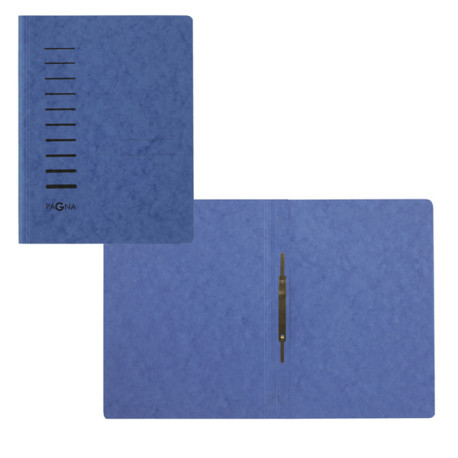 Cartellina semplice con pressino- 265 gr - A4 - cartone pressato - blu - Pagna