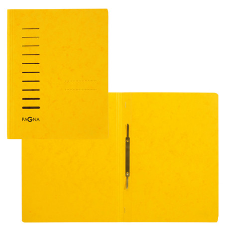 Cartellina semplice con pressino- 265 gr - A4 - cartone pressato - giallo - Pagna
