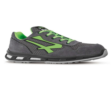 Calzatura di sicurezza Point S1P SRC - nylon/pelle scamosciata - grigio/verde - taglia 45 - U-Power