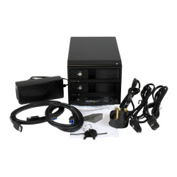 StarTech.com Box Esterno HDD per disco rigido SATA III 3.5" USB 3.0 con UASP -Enclosure Case Disco Rigido a doppio Bay con Hot 