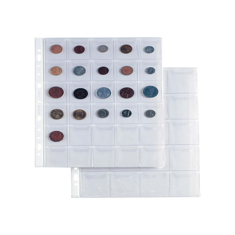 Buste forate Ercole - PVC liscio - 21 x 29,7 cm - porta monete - 30 tasche - Sei Rota - conf. 10 pezzi