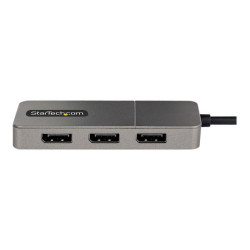 StarTech.com USB-C to Triple DisplayPort 1.4 MST Hub, 4K 60Hz, 1ft (30cm) Cable, USB Type-C Multi Monitor Adapter for Laptop, D