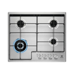 Electrolux Serie 300 Slim line EGS6434X - Piano cottura a gas - 4 piastre - Nicchia - larghezza: 56 cm - prof. 48 cm - acciao i