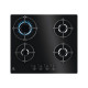 Electrolux Serie 600 EGG64272K - Piano cottura a gas - 4 piastre - Nicchia - larghezza: 56 cm - prof. 48 cm - nero
