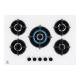 Electrolux Serie 600 EGG75372W - Piano cottura a gas - 5 piastre - Nicchia - larghezza: 56 cm - prof. 48 cm - bianco