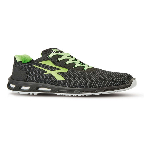 Calzatura di sicurezza Strong S3 - pelle idrorepellente - numero 39 - grigio/verde scuro - U-Power
