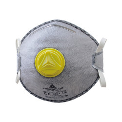 Mascherina filtrante FFP2  - per vapori organici - con valvola - monouso - Deltaplus - conf. 10 pezzi (imbustati singolarmente)